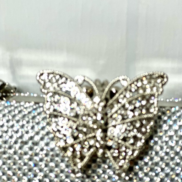 Butterfly Diamantes Beaded clutch
